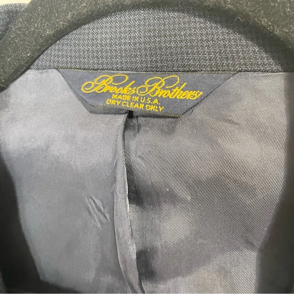 Brooks Brothers Vintage Navy Shepherd’s Pattern Classic Suit Blazer‎ Size 41R